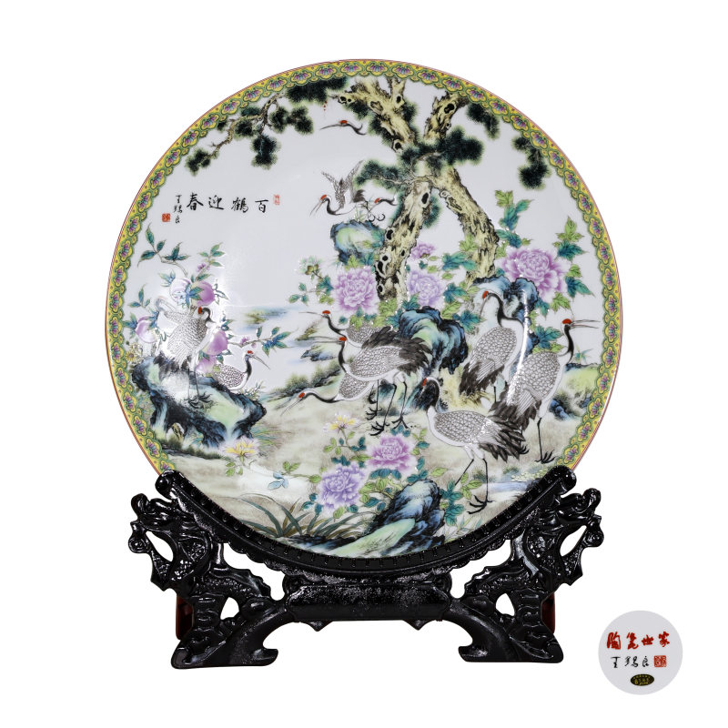 王锡良 百鹤迎春赏盘